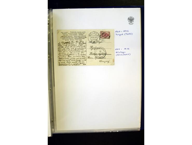 BRÜCKENSTEMPEL LIVLAND: 1904/17, über 30 Briefe und Karten, dabei viele R-Briefe, außerdem Ansichtskarten und Zensuren, zwei 