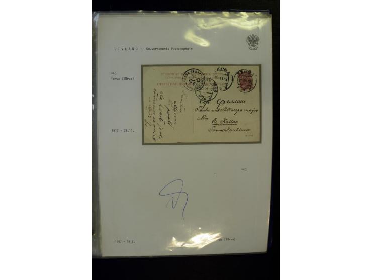 BRÜCKENSTEMPEL LIVLAND: 1904/17, über 30 Briefe und Karten, dabei viele R-Briefe, außerdem Ansichtskarten und Zensuren, zwei 