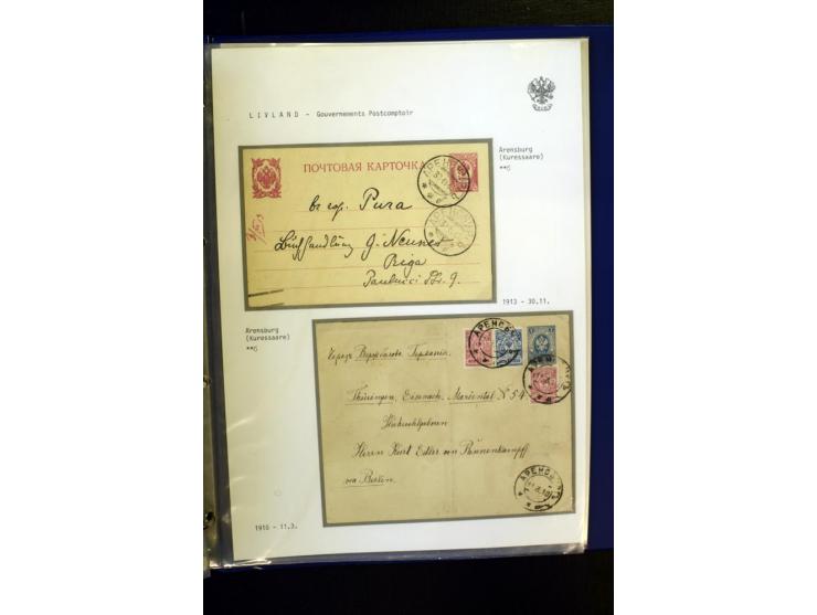 BRÜCKENSTEMPEL LIVLAND: 1904/17, über 30 Briefe und Karten, dabei viele R-Briefe, außerdem Ansichtskarten und Zensuren, zwei 