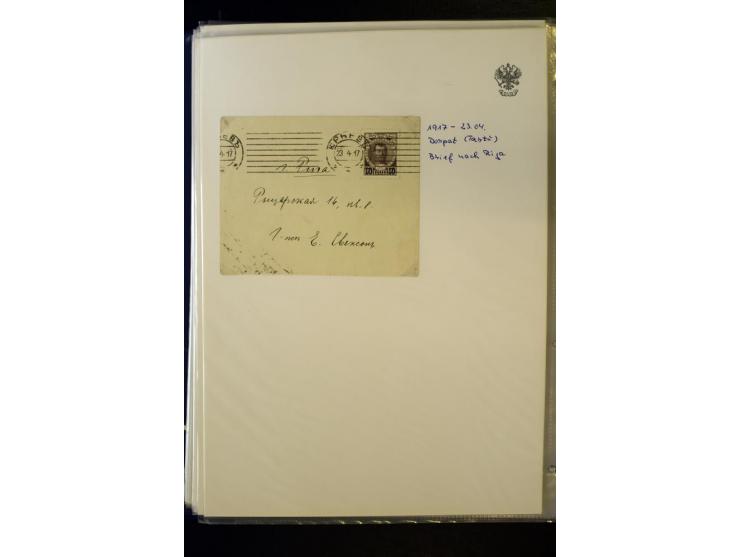 BRÜCKENSTEMPEL LIVLAND: 1904/17, über 30 Briefe und Karten, dabei viele R-Briefe, außerdem Ansichtskarten und Zensuren, zwei 