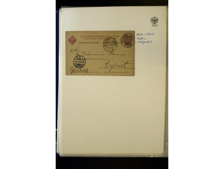 BRÜCKENSTEMPEL LIVLAND: 1904/17, über 30 Briefe und Karten, dabei viele R-Briefe, außerdem Ansichtskarten und Zensuren, zwei 