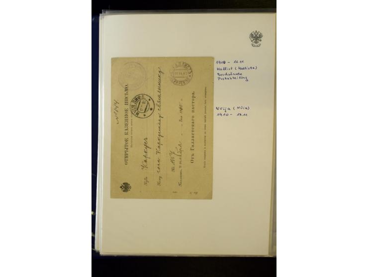 BRÜCKENSTEMPEL LIVLAND: 1904/17, über 30 Briefe und Karten, dabei viele R-Briefe, außerdem Ansichtskarten und Zensuren, zwei 