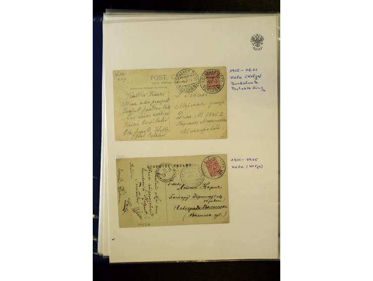 BRÜCKENSTEMPEL LIVLAND: 1904/17, über 30 Briefe und Karten, dabei viele R-Briefe, außerdem Ansichtskarten und Zensuren, zwei 