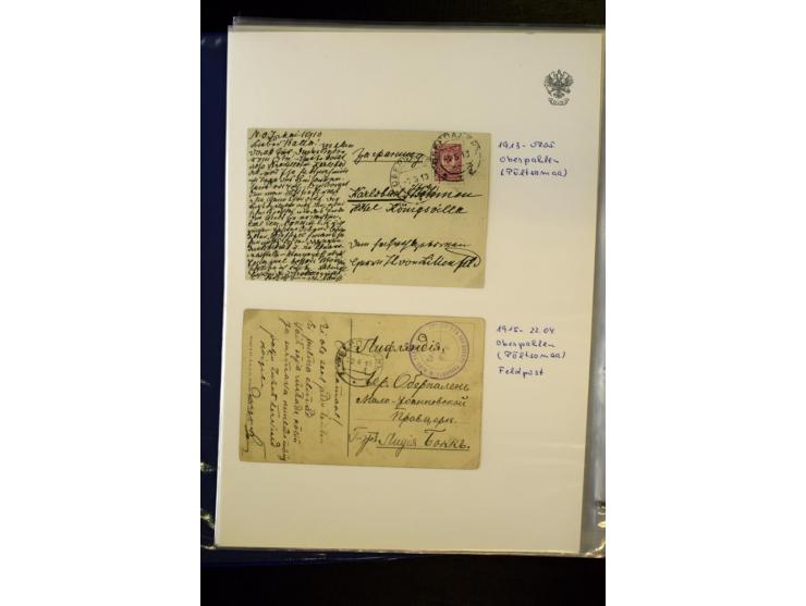 BRÜCKENSTEMPEL LIVLAND: 1904/17, über 30 Briefe und Karten, dabei viele R-Briefe, außerdem Ansichtskarten und Zensuren, zwei 