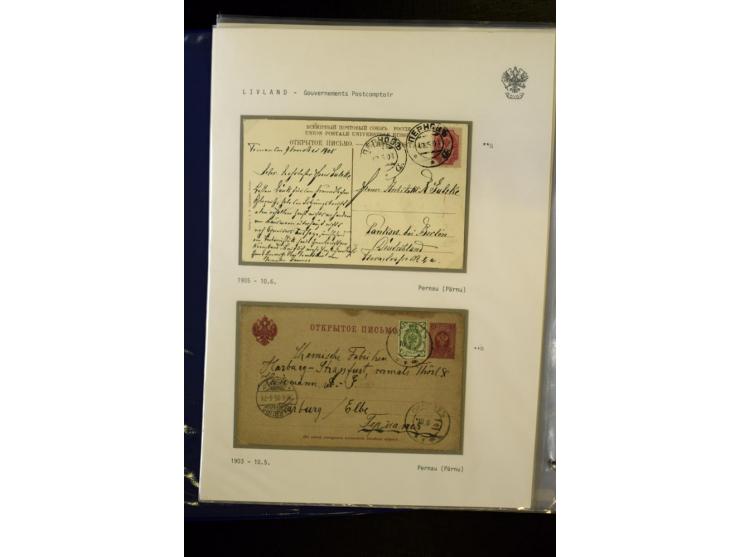 BRÜCKENSTEMPEL LIVLAND: 1904/17, über 30 Briefe und Karten, dabei viele R-Briefe, außerdem Ansichtskarten und Zensuren, zwei 
