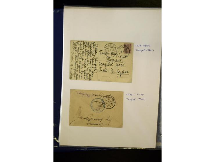 BRÜCKENSTEMPEL LIVLAND: 1904/17, über 30 Briefe und Karten, dabei viele R-Briefe, außerdem Ansichtskarten und Zensuren, zwei 