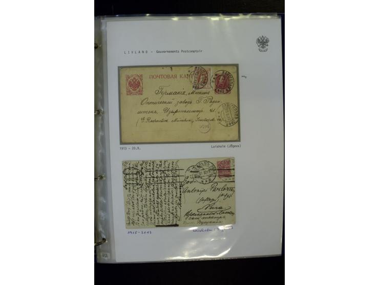 BRÜCKENSTEMPEL LIVLAND: 1904/17, über 30 Briefe und Karten, dabei viele R-Briefe, außerdem Ansichtskarten und Zensuren, zwei 