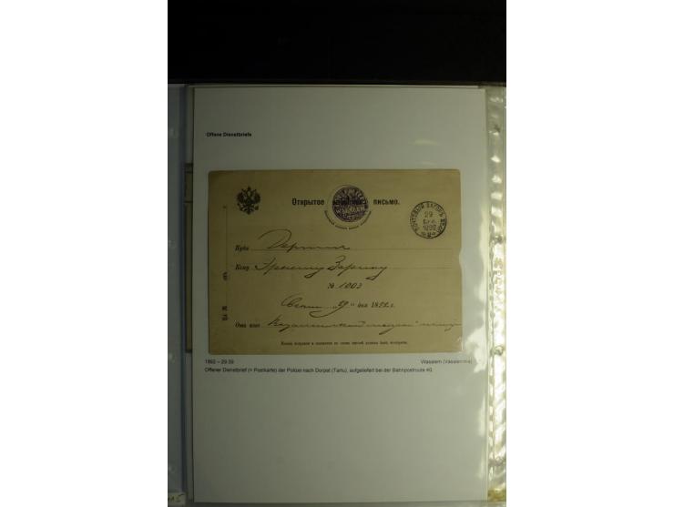 Postformulare und Telegramme: 1877/1917, interessante Sammlung von 7 Postquittungen, zwei Telegrammen und zwei offenen Dienst