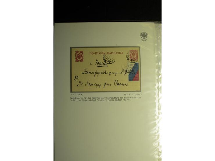 Russische Feldpost von und nach Estland: 1914/16, interessante Sammlung von 8 Briefen bzw. Karten, dabei verschiedene Neben- 