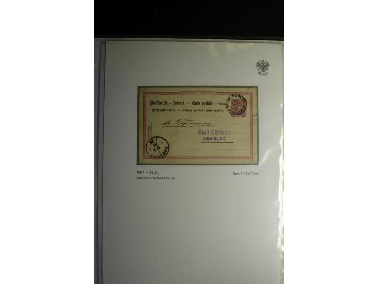 Russische Feldpost von und nach Estland: 1914/16, interessante Sammlung von 8 Briefen bzw. Karten, dabei verschiedene Neben- 