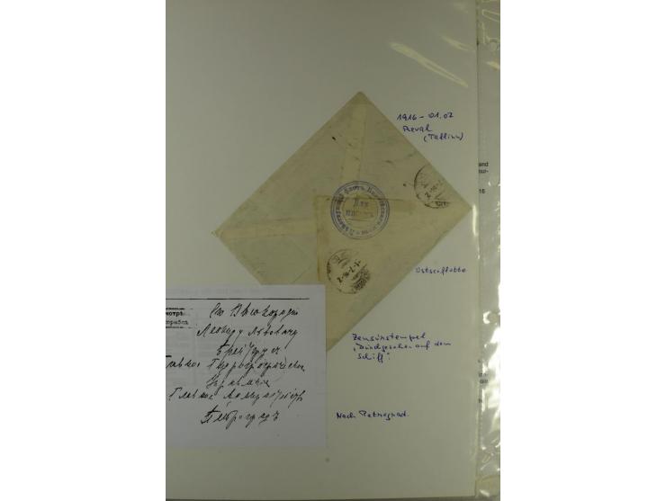 RUSSISCHE MILITÄR-ZENSUR 1914/18: Interessante Sammlung von 26 Briefen und Karten, dabei R-Briefe, viele verschiedene Zensure