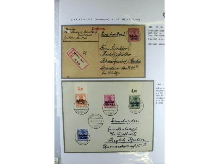 POSTGEBIET OBER OST: 1918, Sammlung von über 30 Briefen und Karten, dabei ein guter Teil Dorpat, einige R-Briefe, Zensurstemp