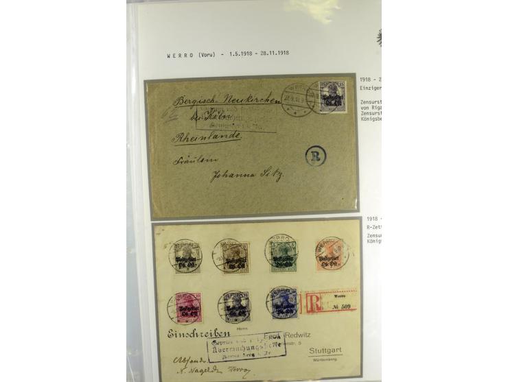 POSTGEBIET OBER OST: 1918, Sammlung von über 30 Briefen und Karten, dabei ein guter Teil Dorpat, einige R-Briefe, Zensurstemp
