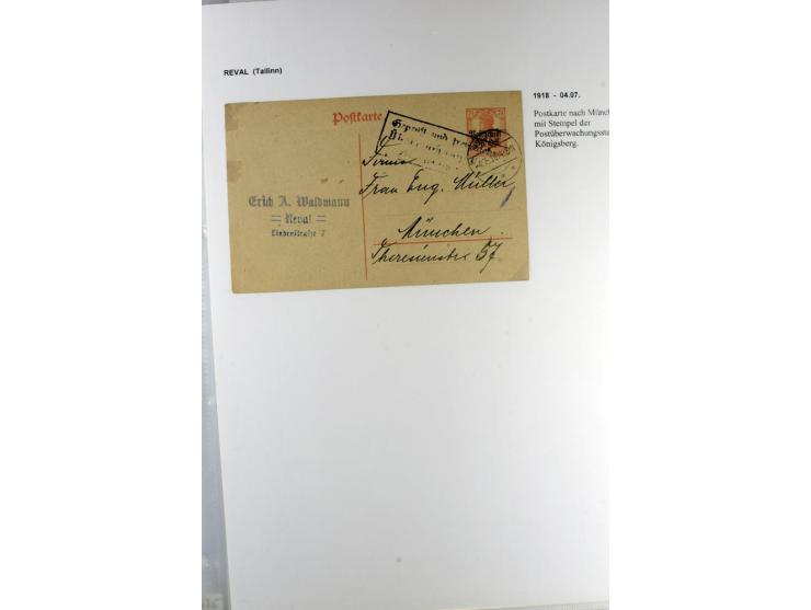 POSTGEBIET OBER OST: 1918, Sammlung von über 30 Briefen und Karten, dabei ein guter Teil Dorpat, einige R-Briefe, Zensurstemp