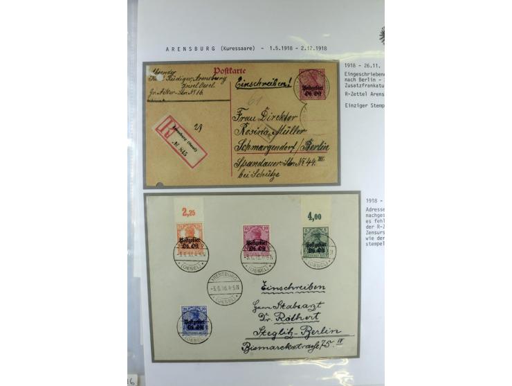 POSTGEBIET OBER OST: 1918, Sammlung von über 30 Briefen und Karten, dabei ein guter Teil Dorpat, einige R-Briefe, Zensurstemp