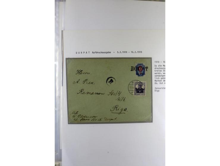 POSTGEBIET OBER OST: 1918, Sammlung von über 30 Briefen und Karten, dabei ein guter Teil Dorpat, einige R-Briefe, Zensurstemp
