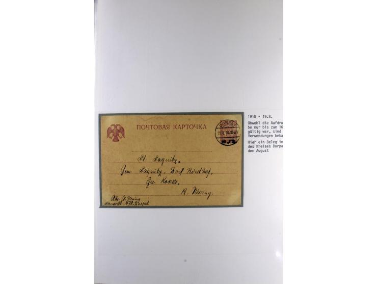 POSTGEBIET OBER OST: 1918, Sammlung von über 30 Briefen und Karten, dabei ein guter Teil Dorpat, einige R-Briefe, Zensurstemp