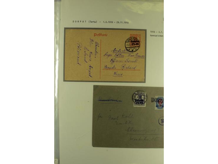 POSTGEBIET OBER OST: 1918, Sammlung von über 30 Briefen und Karten, dabei ein guter Teil Dorpat, einige R-Briefe, Zensurstemp