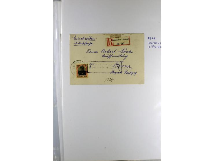 POSTGEBIET OBER OST: 1918, Sammlung von über 30 Briefen und Karten, dabei ein guter Teil Dorpat, einige R-Briefe, Zensurstemp