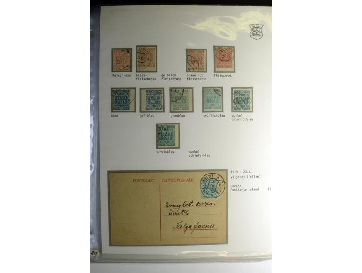 1918/40, sehr schöne vierbändige Sammlung mit Farben, Einheiten, Plattenfehler, Zwischenstegpaaren, Mi.-Nr. 10K, gute Flugpos