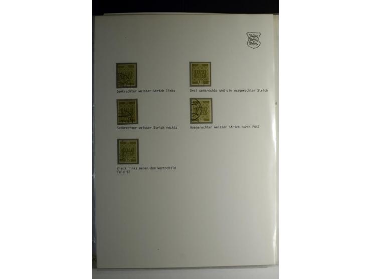 1918/40, sehr schöne vierbändige Sammlung mit Farben, Einheiten, Plattenfehler, Zwischenstegpaaren, Mi.-Nr. 10K, gute Flugpos