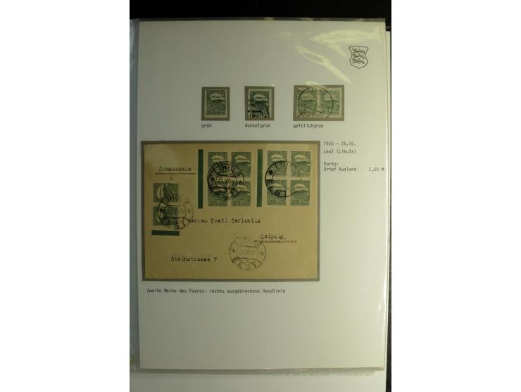 1918/40, sehr schöne vierbändige Sammlung mit Farben, Einheiten, Plattenfehler, Zwischenstegpaaren, Mi.-Nr. 10K, gute Flugpos