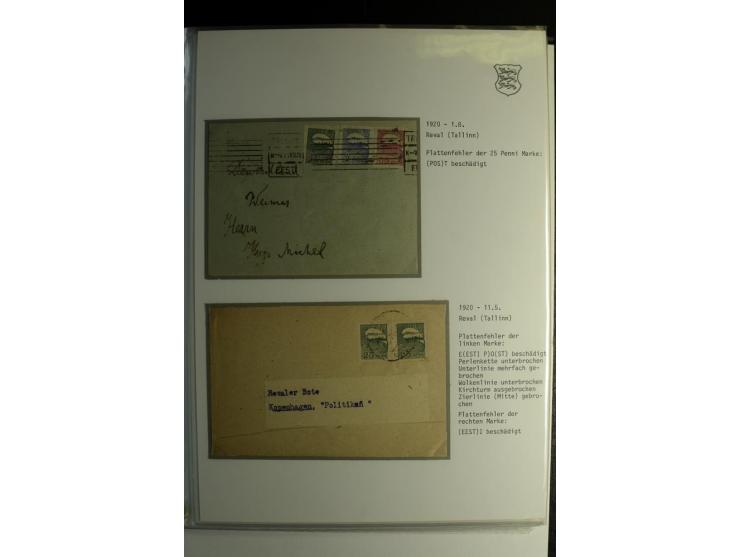 1918/40, sehr schöne vierbändige Sammlung mit Farben, Einheiten, Plattenfehler, Zwischenstegpaaren, Mi.-Nr. 10K, gute Flugpos