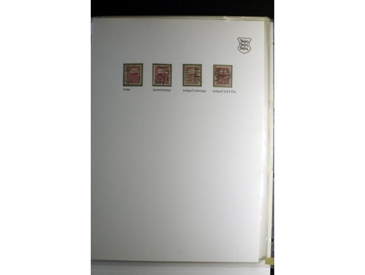 1918/40, sehr schöne vierbändige Sammlung mit Farben, Einheiten, Plattenfehler, Zwischenstegpaaren, Mi.-Nr. 10K, gute Flugpos