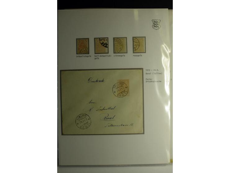 1918/40, sehr schöne vierbändige Sammlung mit Farben, Einheiten, Plattenfehler, Zwischenstegpaaren, Mi.-Nr. 10K, gute Flugpos