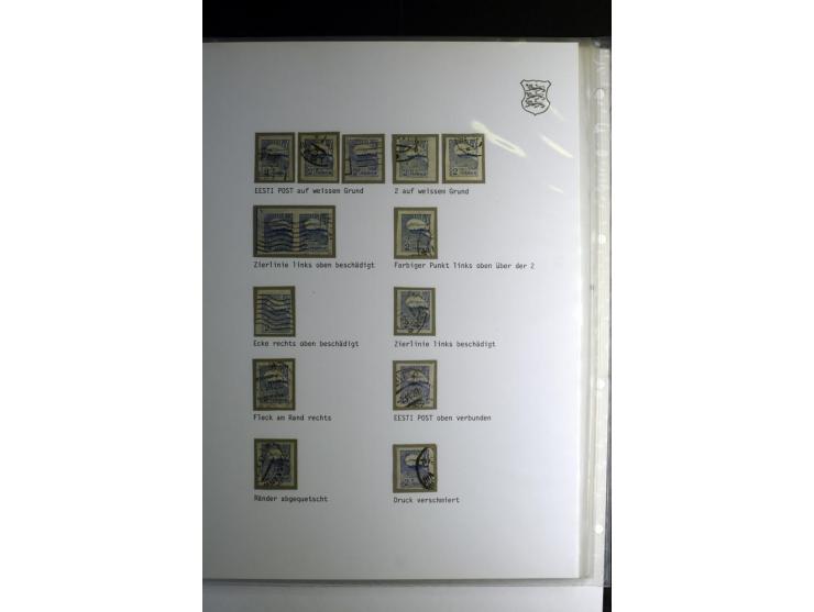 1918/40, sehr schöne vierbändige Sammlung mit Farben, Einheiten, Plattenfehler, Zwischenstegpaaren, Mi.-Nr. 10K, gute Flugpos