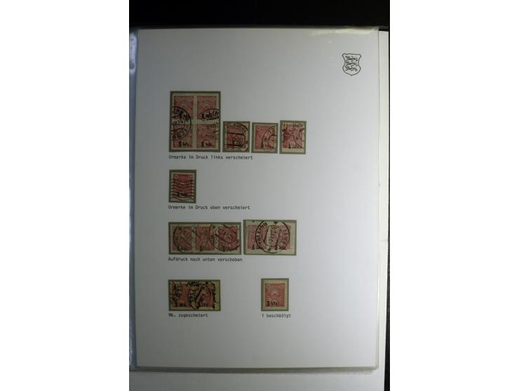 1918/40, sehr schöne vierbändige Sammlung mit Farben, Einheiten, Plattenfehler, Zwischenstegpaaren, Mi.-Nr. 10K, gute Flugpos