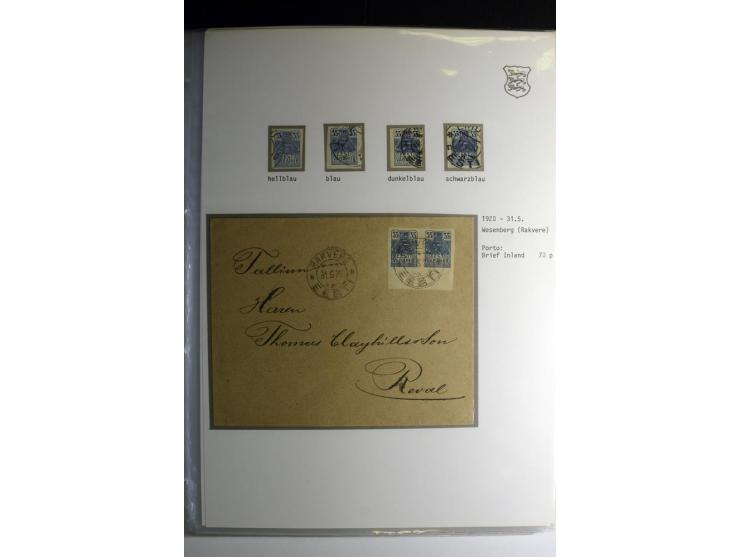 1918/40, sehr schöne vierbändige Sammlung mit Farben, Einheiten, Plattenfehler, Zwischenstegpaaren, Mi.-Nr. 10K, gute Flugpos