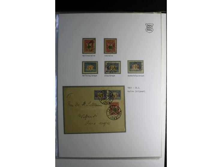 1918/40, sehr schöne vierbändige Sammlung mit Farben, Einheiten, Plattenfehler, Zwischenstegpaaren, Mi.-Nr. 10K, gute Flugpos