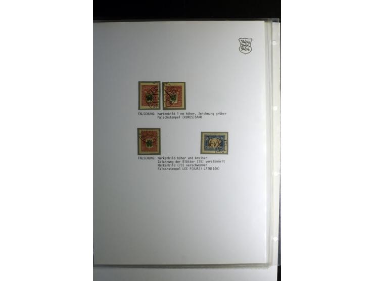 1918/40, sehr schöne vierbändige Sammlung mit Farben, Einheiten, Plattenfehler, Zwischenstegpaaren, Mi.-Nr. 10K, gute Flugpos