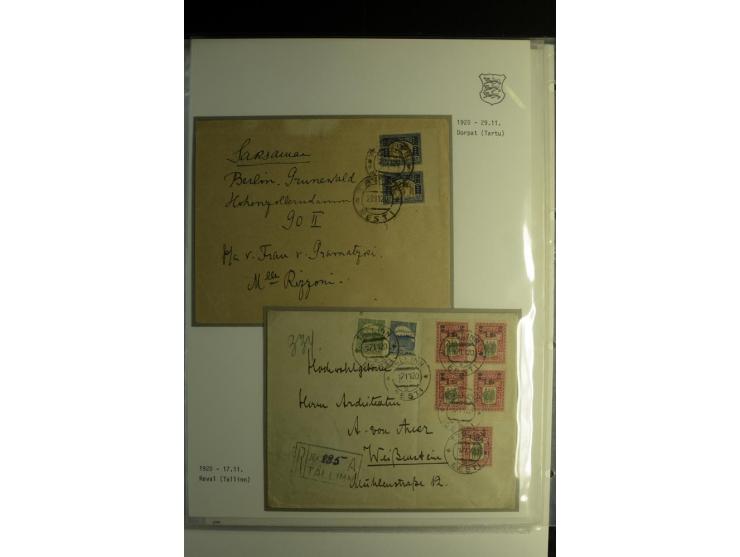 1918/40, sehr schöne vierbändige Sammlung mit Farben, Einheiten, Plattenfehler, Zwischenstegpaaren, Mi.-Nr. 10K, gute Flugpos