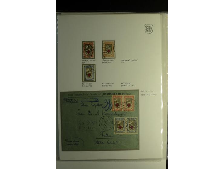 1918/40, sehr schöne vierbändige Sammlung mit Farben, Einheiten, Plattenfehler, Zwischenstegpaaren, Mi.-Nr. 10K, gute Flugpos