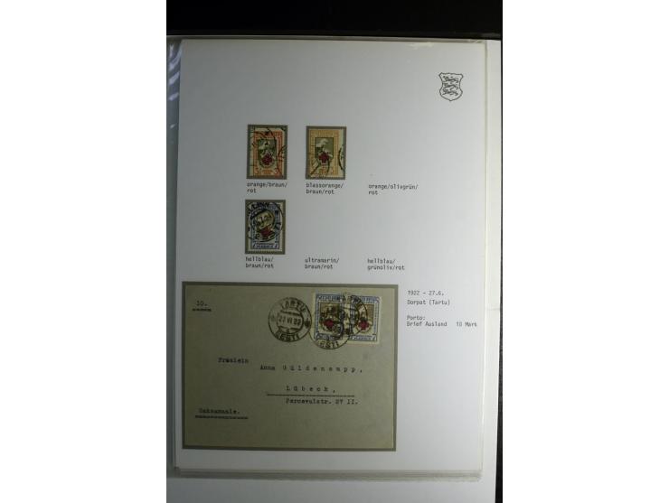 1918/40, sehr schöne vierbändige Sammlung mit Farben, Einheiten, Plattenfehler, Zwischenstegpaaren, Mi.-Nr. 10K, gute Flugpos