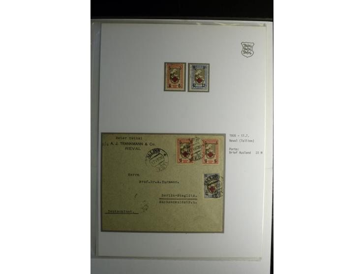 1918/40, sehr schöne vierbändige Sammlung mit Farben, Einheiten, Plattenfehler, Zwischenstegpaaren, Mi.-Nr. 10K, gute Flugpos