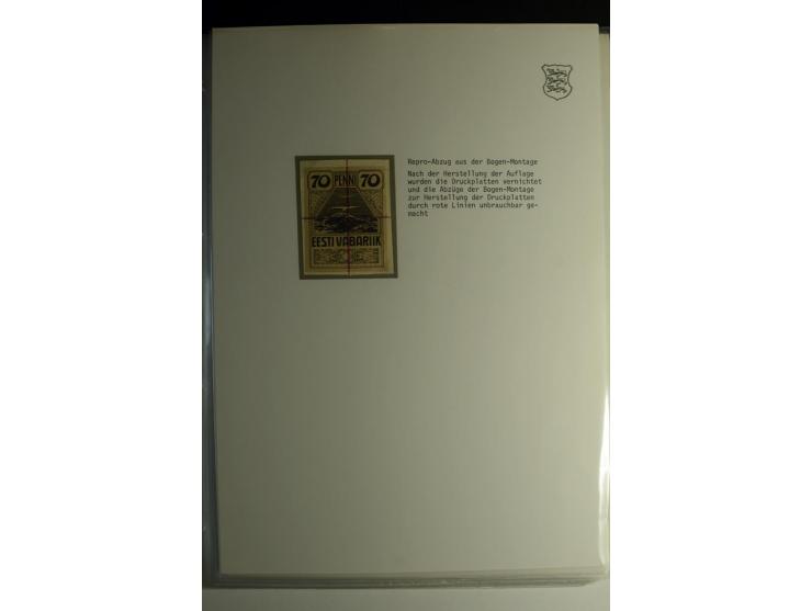 1918/40, sehr schöne vierbändige Sammlung mit Farben, Einheiten, Plattenfehler, Zwischenstegpaaren, Mi.-Nr. 10K, gute Flugpos