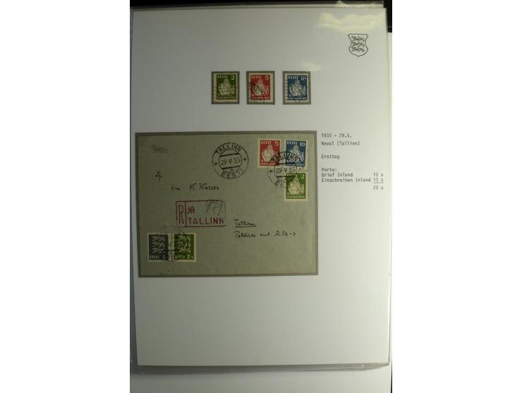 1918/40, sehr schöne vierbändige Sammlung mit Farben, Einheiten, Plattenfehler, Zwischenstegpaaren, Mi.-Nr. 10K, gute Flugpos