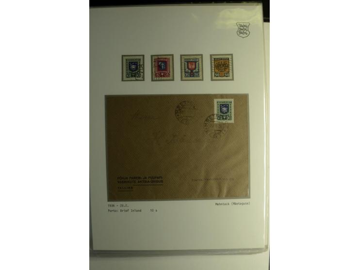 1918/40, sehr schöne vierbändige Sammlung mit Farben, Einheiten, Plattenfehler, Zwischenstegpaaren, Mi.-Nr. 10K, gute Flugpos