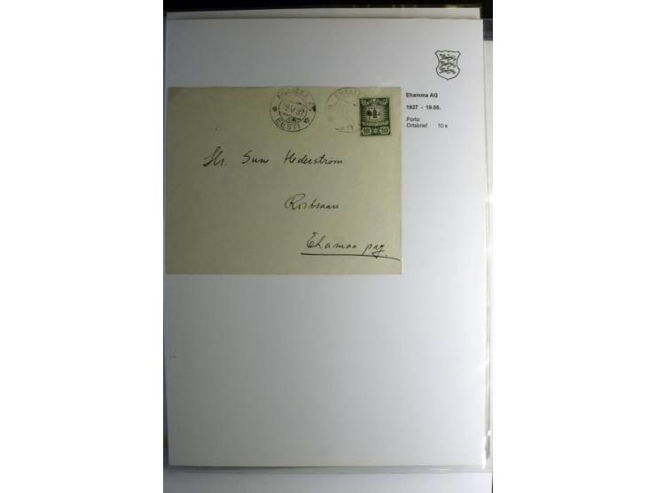 1918/40, sehr schöne vierbändige Sammlung mit Farben, Einheiten, Plattenfehler, Zwischenstegpaaren, Mi.-Nr. 10K, gute Flugpos