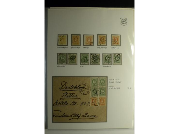 1918/40, sehr schöne vierbändige Sammlung mit Farben, Einheiten, Plattenfehler, Zwischenstegpaaren, Mi.-Nr. 10K, gute Flugpos