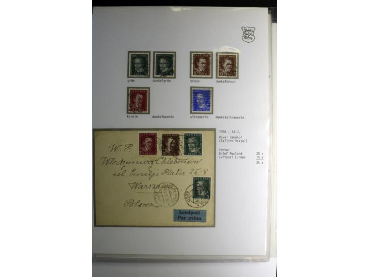 1918/40, sehr schöne vierbändige Sammlung mit Farben, Einheiten, Plattenfehler, Zwischenstegpaaren, Mi.-Nr. 10K, gute Flugpos