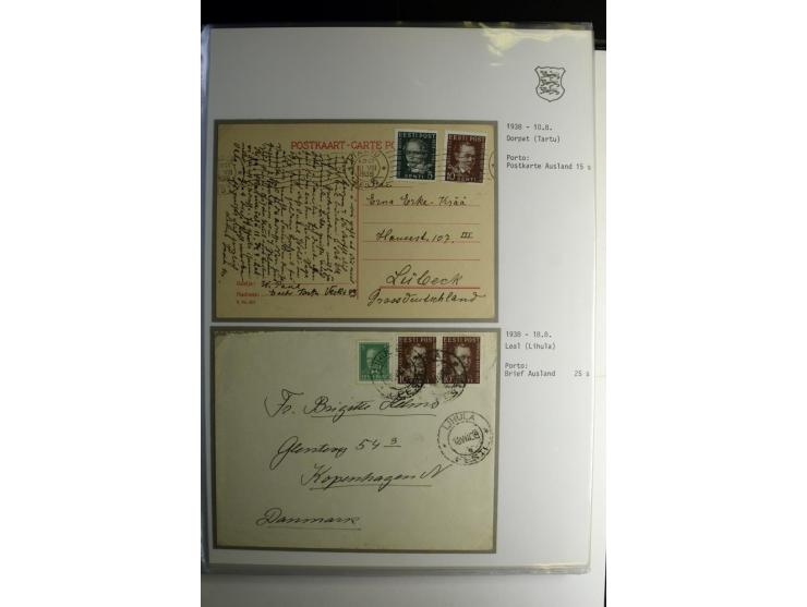 1918/40, sehr schöne vierbändige Sammlung mit Farben, Einheiten, Plattenfehler, Zwischenstegpaaren, Mi.-Nr. 10K, gute Flugpos