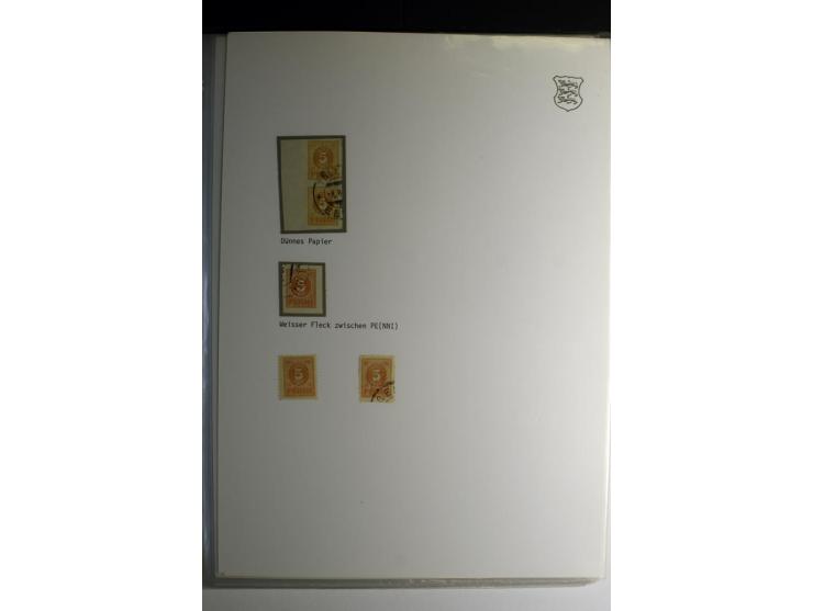 1918/40, sehr schöne vierbändige Sammlung mit Farben, Einheiten, Plattenfehler, Zwischenstegpaaren, Mi.-Nr. 10K, gute Flugpos