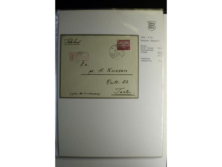 1918/40, sehr schöne vierbändige Sammlung mit Farben, Einheiten, Plattenfehler, Zwischenstegpaaren, Mi.-Nr. 10K, gute Flugpos