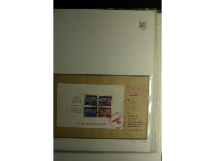 1918/40, sehr schöne vierbändige Sammlung mit Farben, Einheiten, Plattenfehler, Zwischenstegpaaren, Mi.-Nr. 10K, gute Flugpos