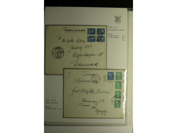 1918/40, sehr schöne vierbändige Sammlung mit Farben, Einheiten, Plattenfehler, Zwischenstegpaaren, Mi.-Nr. 10K, gute Flugpos