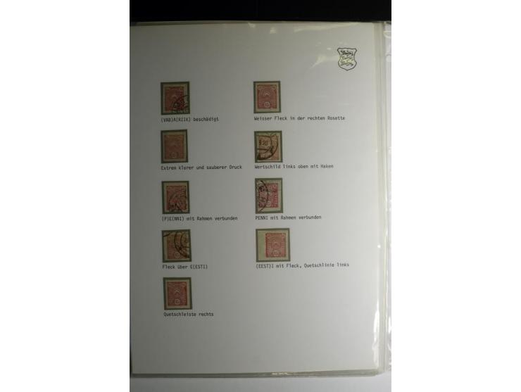 1918/40, sehr schöne vierbändige Sammlung mit Farben, Einheiten, Plattenfehler, Zwischenstegpaaren, Mi.-Nr. 10K, gute Flugpos